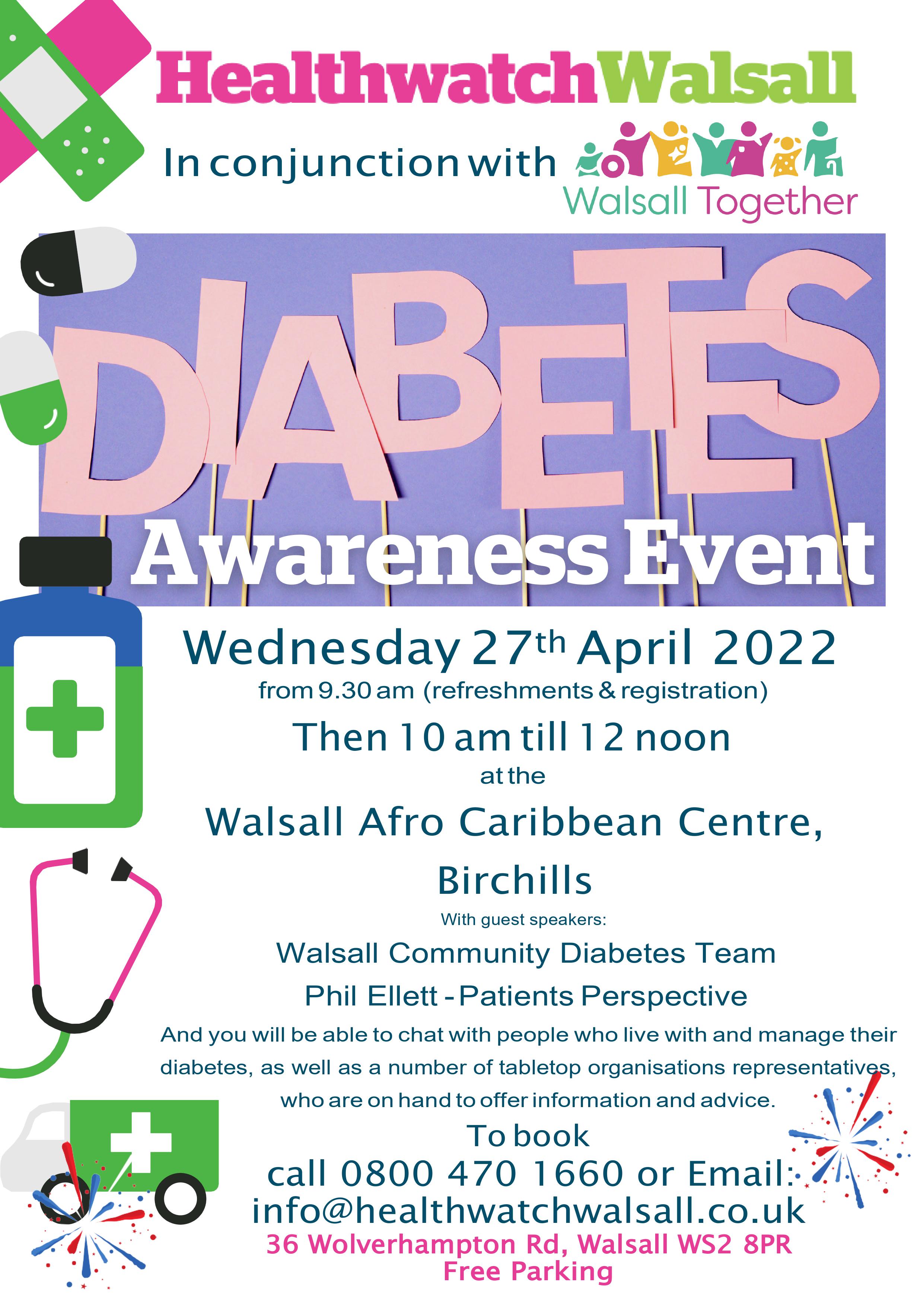 Diabetes Awareness Event 27-4-22