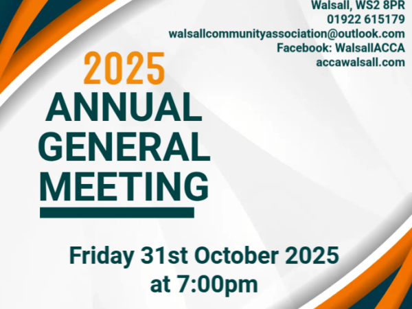 Walsall Community Association 2025 Annual General&nbsp;Meeting