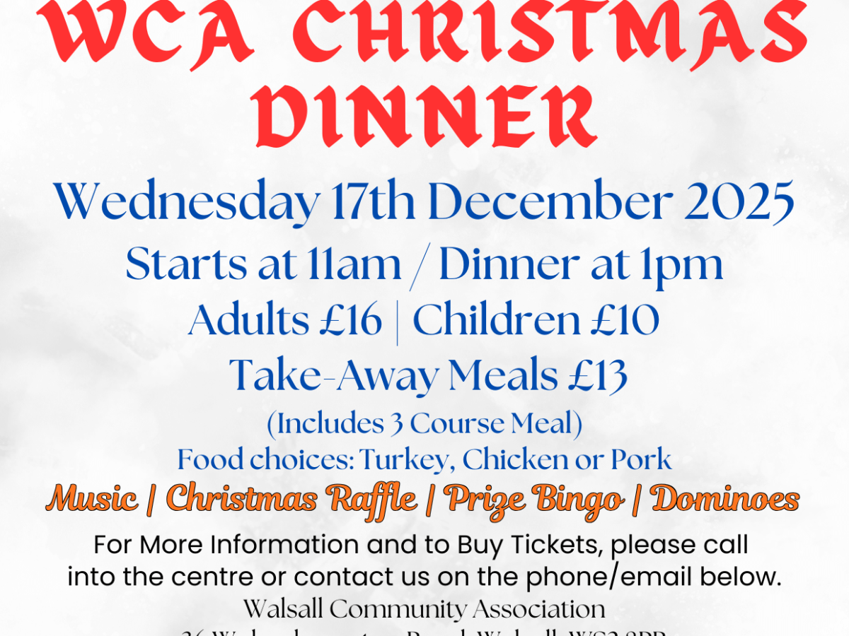 🎄 WCA Community Hub & Lunch Club Christmas Dinner&nbsp;🎄