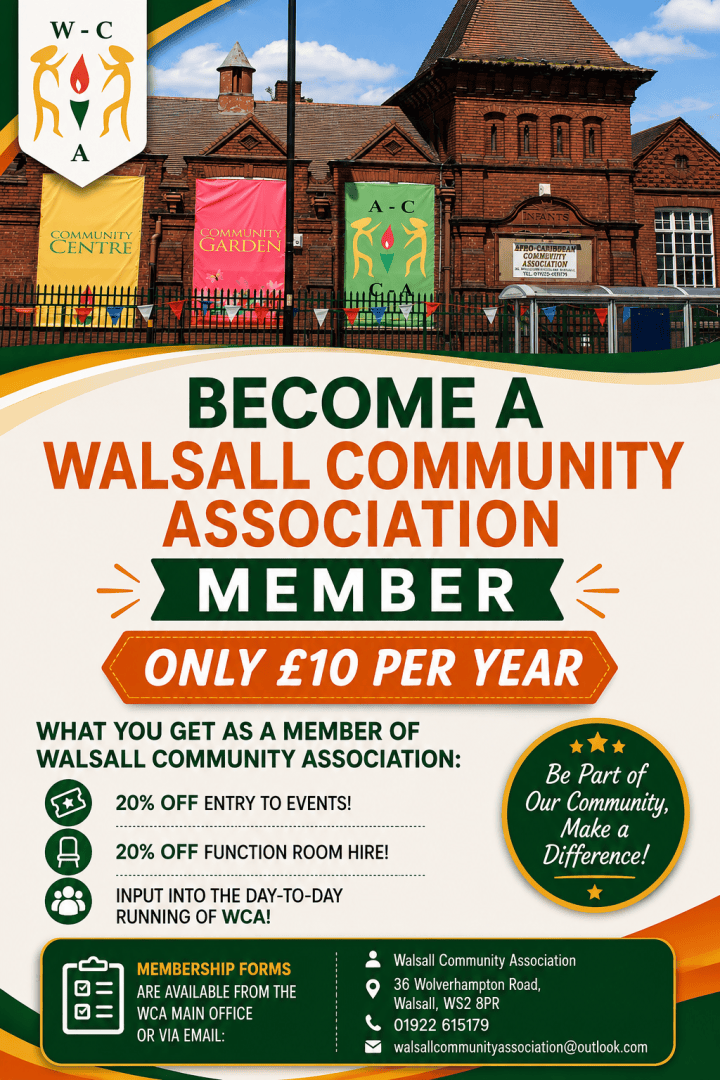 Walsall Community Association&nbsp;Membership