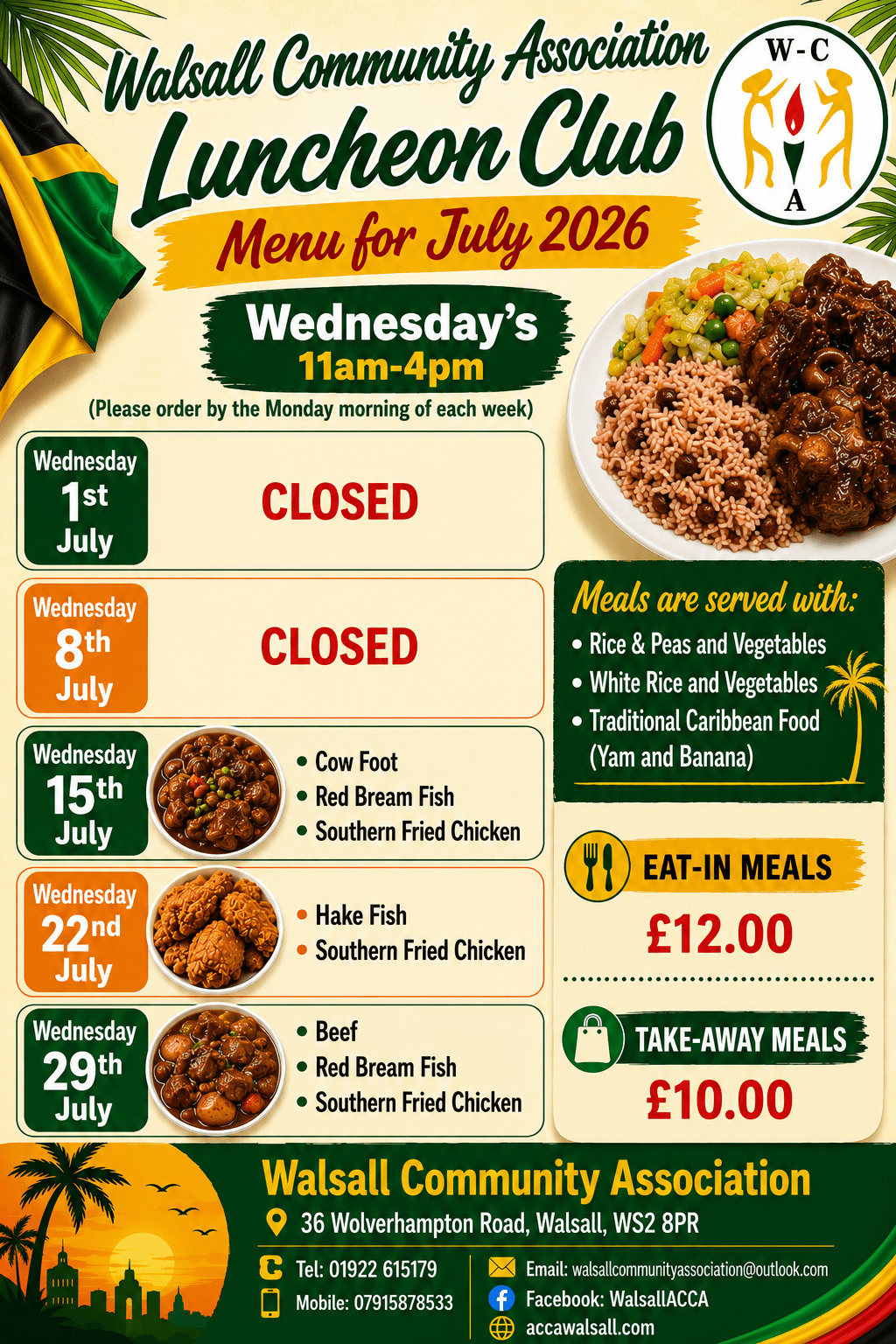 WCA COMMUNITY HUB AND LUNCHEON CLUB (JULY&nbsp;2026)