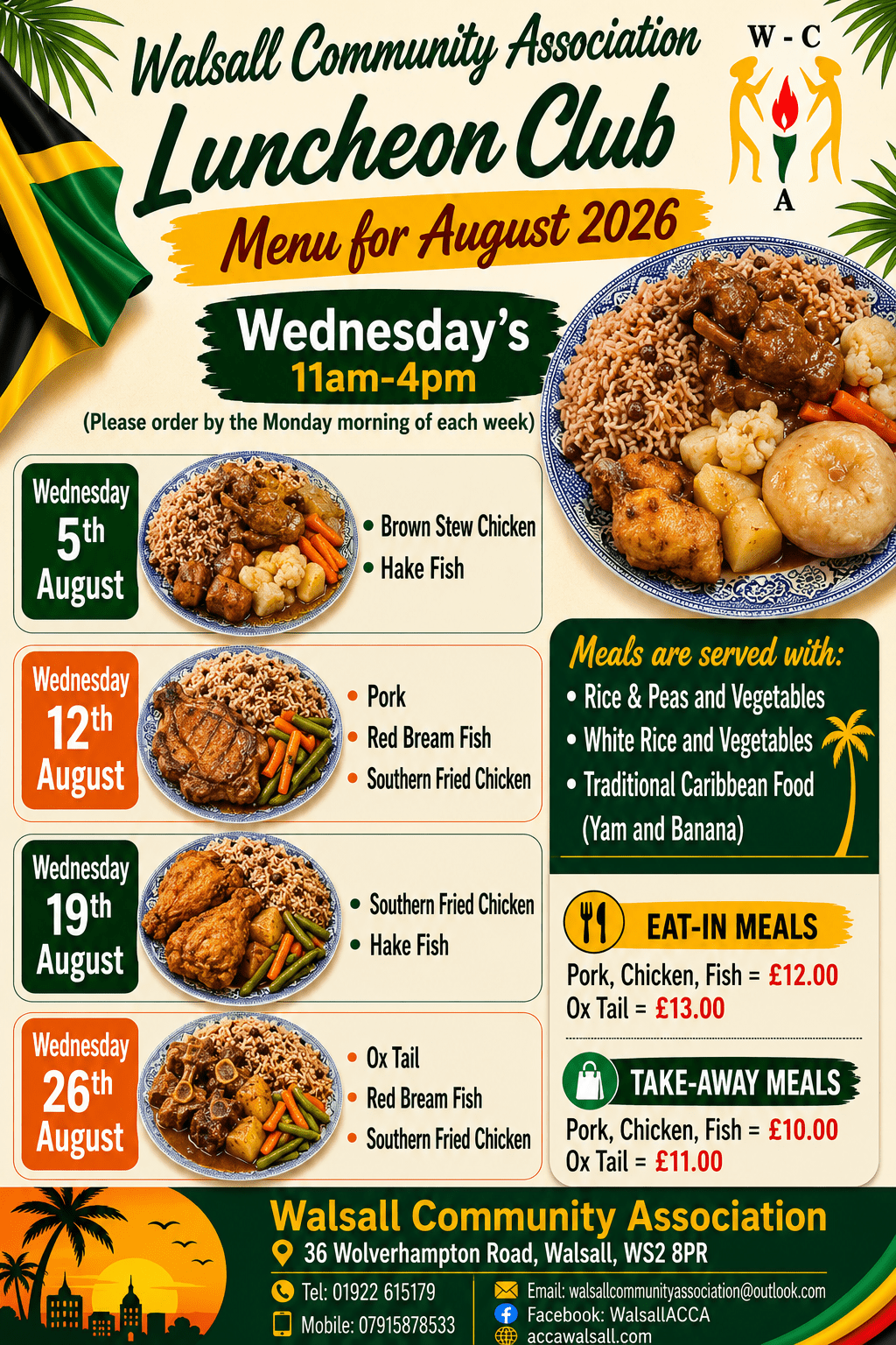 WCA COMMUNITY HUB AND LUNCHEON CLUB (AUGUST&nbsp;2026)