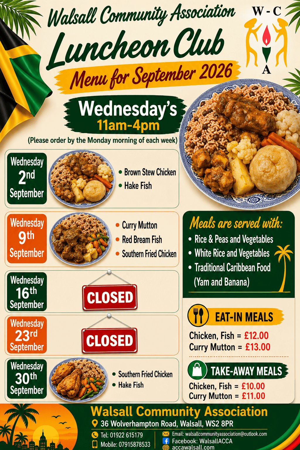 WCA COMMUNITY HUB AND LUNCHEON CLUB (SEPTEMBER&nbsp;2026)