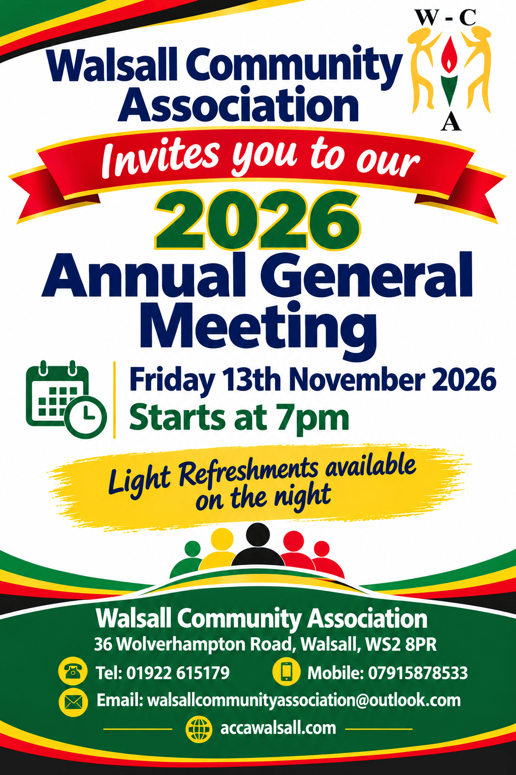 Walsall Community Association 2026 Annual General&nbsp;Meeting